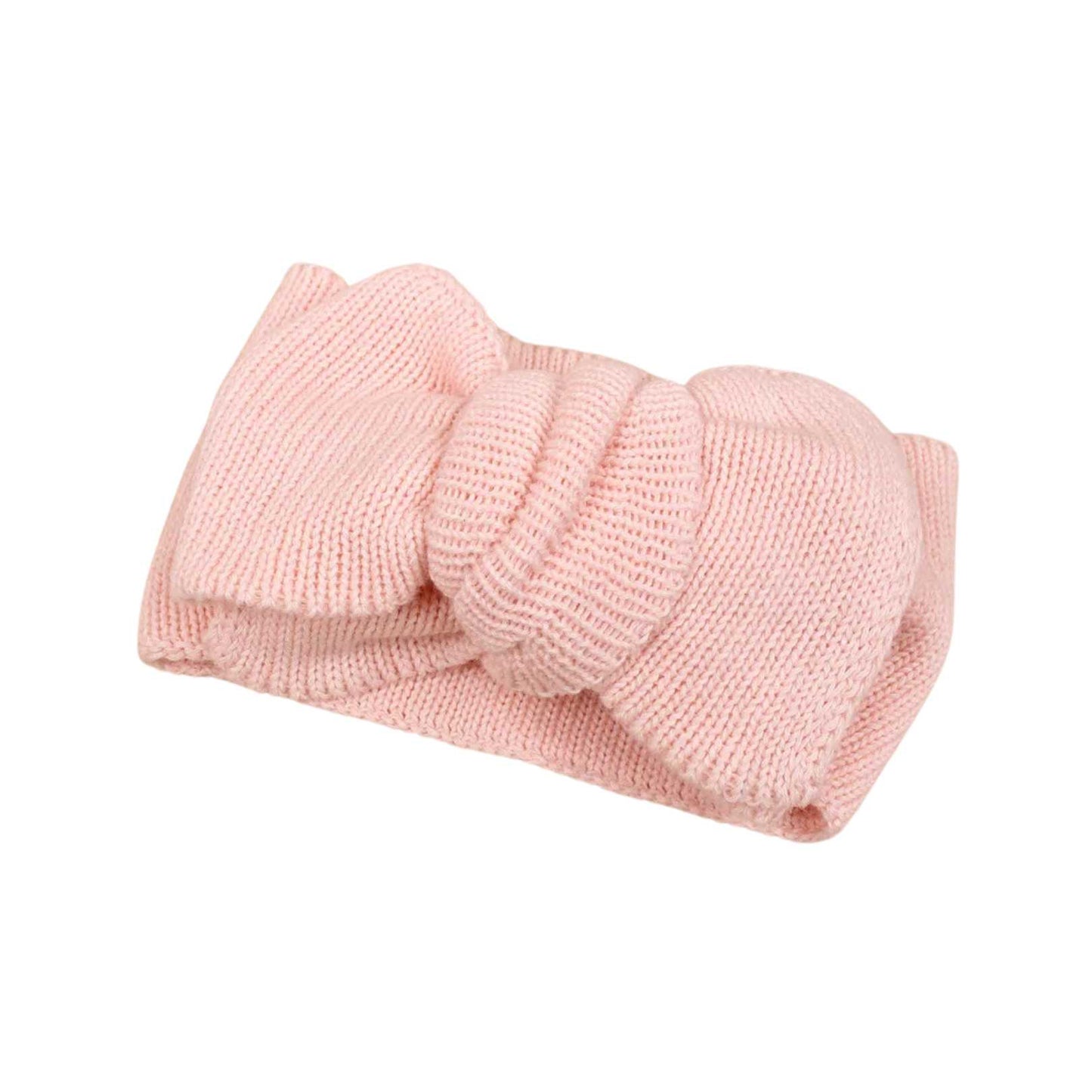 Pink Petel Knitted Bow